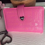 Juicy Couture Material Girl Pink Card Wallet Gunmetal Hardware NWT Photo 0