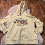 Superdry  Hooded Sweatshirt Size 10 Light Yellow Embroidered‎ Flowers Womens Photo 0