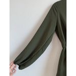 Altar'd State Women Sz M Olive Plunge Neck Long Sleeve Layered Romper Tie Waist Photo 6