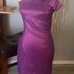 Jessica McClintock  Purple One Shoulder Cocktail Dress size 6 Photo 0