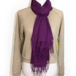 Purple Fringe Long Rectangle Scarf Shawl Wrap New Photo 1