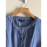 Simply Southern  Size L Blue Corduroy Belted Button Down‎ Dress Boho Country Girl Photo 1