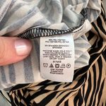 Loft tiger animal print brown and black slinky long sleeve dress size 4 petite Photo 7