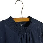 EXPRESS NWT  Dark Blue Navy Sparkly Dress with Ruffle Sleeves and Keyhole Back Photo 1