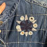 Dress Barn Vintage  Embroidered Blue Jean Jacket | Large Photo 3