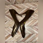 Antonio Melani  Shoes Gold Black Shimmery Leather Heels Pumps Size 9 Photo 5