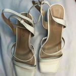 Dream Paris Dream Pairs White Strappy Block Heel Buckle Fastening Womens Heels Size 11 Photo 5