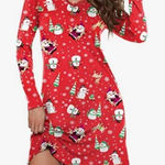 Ekouaer Holiday Sleep Top/Night Shirt. NWOT. Size Small. Red/Holiday Photo 0