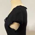 Nanette Lepore  Black Lace Accent Blouse Photo 3