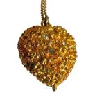Viviane Woodard Primeval Perfume Locket Heart Pendant w/ Rhinestones, Gold Photo 5