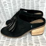 Toms  Leila Black Suede Tassel Mule‎ size 7.5 Photo 1