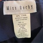 Miss Dorby Vintage Navy Blue White Polka Dot Classy Formal Button Up Midi Dress Size 12 Photo 5