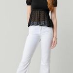 Francesca's Vikki Smocked Eyelet Blouse  - in good condition | Women | Color: black | Size: M Photo 0