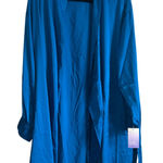 Stars Above  Women's Blue Satin Above the Knee Robe - Size XL/XXL - NWT Photo 0