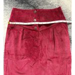 Rebecca Minkoff Brielle Red Corduroy Pocket Button Pencil Skirt Size 0 XS Photo 9