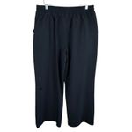 Fabletics  Black Elastic Waist Straight Leg Pull On Windbreaker Athletic Pants L Photo 1