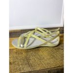 Crocs  Sandals Womens 4 Isabella‎ Pale Yellow Gold Strappy Slip On Gladiator Photo 2