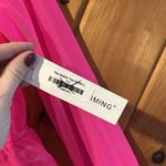 Timing NWT hot neon pink mesh long sleeve tie front layering top Photo 4