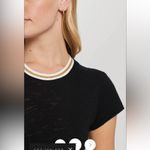 Goldie Charcoal Gray Metallic Tipped Ringer Tee Sz L Photo 8