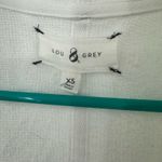 Lou & grey  Size XS Sweater White 3/4 Sleeve Asymmetrical Open Front‎ Cardigan Photo 4