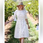 Zimmermann New White Eyelet Midi Dress Photo 2