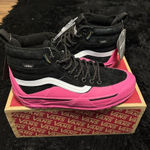 Vans  sk8-hi top MTE black pink waterproof insulated lace up shoes sneakers sz 8 Photo 0