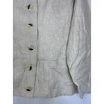 Coldwater Creek Size 1X Wide Leg Embroidered Pants Jacket Set Linen Khaki Photo 7