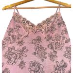 Donna Loren Babydoll Floral Slip Dress Sheer Womens Medium Y2K Floral Roses Lace Pink Photo 1