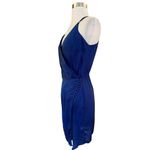 Young Fabulous and Broke  Blue Wrap Dress Mini Sleeveless V-Neck Satin Small NWT Photo 7