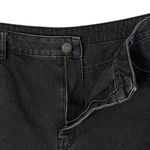 ASOS SZ 14 Jean Shorts Hi-Rise Cuffed Pockets Zip-Fly Black Wash Cotton Womens Photo 2