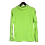 Columbia  Thermal Cowl Neck Hoodie Sz S Neon Yellow Pullover Omni-Wick Layering Photo 8