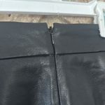 Commense Asymmetric Patchwork Faux Leather Chiffon Pleated Midi Skirt size Xs Black Photo 4