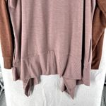 LOGO Lounge Womens Cardigan Size L Two Toned Handkerchief Open Front Pink Size L Photo 10