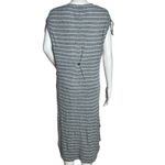 Anthropologie Saturday Sunday Dress Womens Medium Grey White Stripe Midi Casual Photo 2