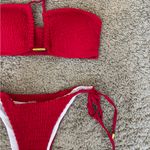 SheIn NWOT- Red Textured Bikini Set Photo 3