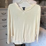 Rue 21 Long Sleeve Hoodie Lightweight Pullover Comfy Beige Photo 3
