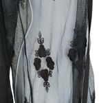 Chaser  Black Lace sheer Kimono Robe M/L Photo 7