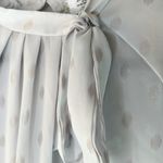 Shannon Ford White With Blush Pink Spots Sleeveless Blouse Tie Neck Size 1X Photo 3