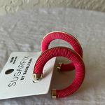 Sugarfix  by Baublebar: Gold Tone Pink Hoop Earrings Photo 5
