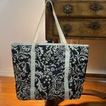 New Directions black & ivory printed canvas tote bag Photo 2