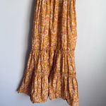 OPT Daphne Smocked Midi Dress Small Orange Photo 5