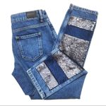 ZARA Basic Z1975 Cigarette Boyfriend Fit Sequin Ankle/Crop Jeans Photo 5