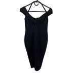 Nookie Athena Bodycon Evening Glam Halter Midi Dress Black NWT Medium Photo 1