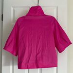 SAMUEL DONG Dramatic Bright Pink Short Sleeve Cropped Jacket, Size XS Photo 6