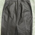 EXPRESS Black Leather Pencil Skirt Photo 1