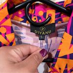 NWT D'IYANU Chichima African Print Blazer Romper (Orange Abstract Leaves) Large Photo 4