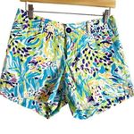 Lilly Pulitzer  Sea Soiree Blue Green Callahan Shorts Size 4 Photo 0