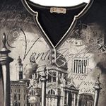Blue Canyon Clothing Venice Italy Black Shirt Size XL Photo 1