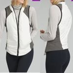 prAna Lightweight Full Zip Quilted Vest Pockets White Gray Women's size XL Photo 1