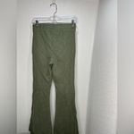 Aerie  Green Waffle High Waisted Flare Pull on Pant Size M Photo 3
